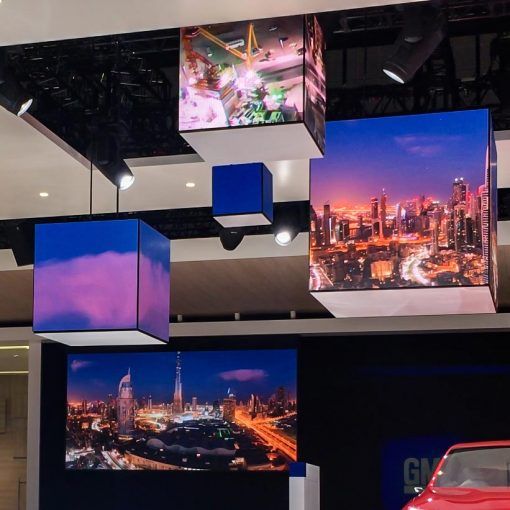led cube video wall