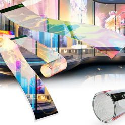 glass led film display wall